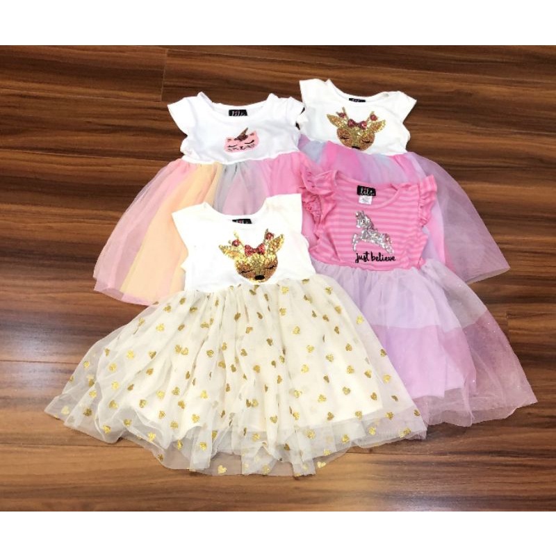 Đầm bé gái Tqxk Pink Violet,Zunnie lilt