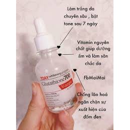 Serum Trắng Da 7 Day Whitening Program Glutathione 700 V-Ample