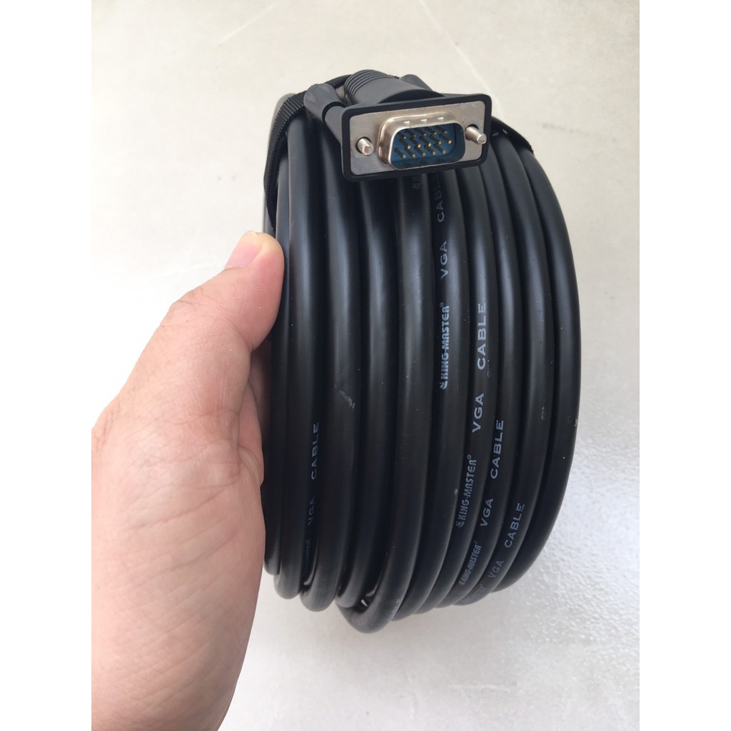 Cáp VGA 20m KingMaster KV406 (3+4) FullHD sắc nét - Hàng chính hãng