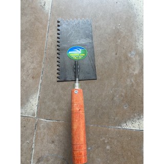 Dụng cụ xây dựng tạo rãnh ốp lát gạch bay vuông răng cưa ( bay răng cưa )giá 1c