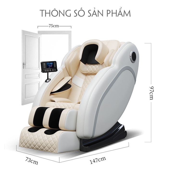 Ghế Massage Toàn Thân S8 Plus Công Nghệ Nhật Màn Hình LCD Tiếng Việt - Bảo Hành 5 Năm