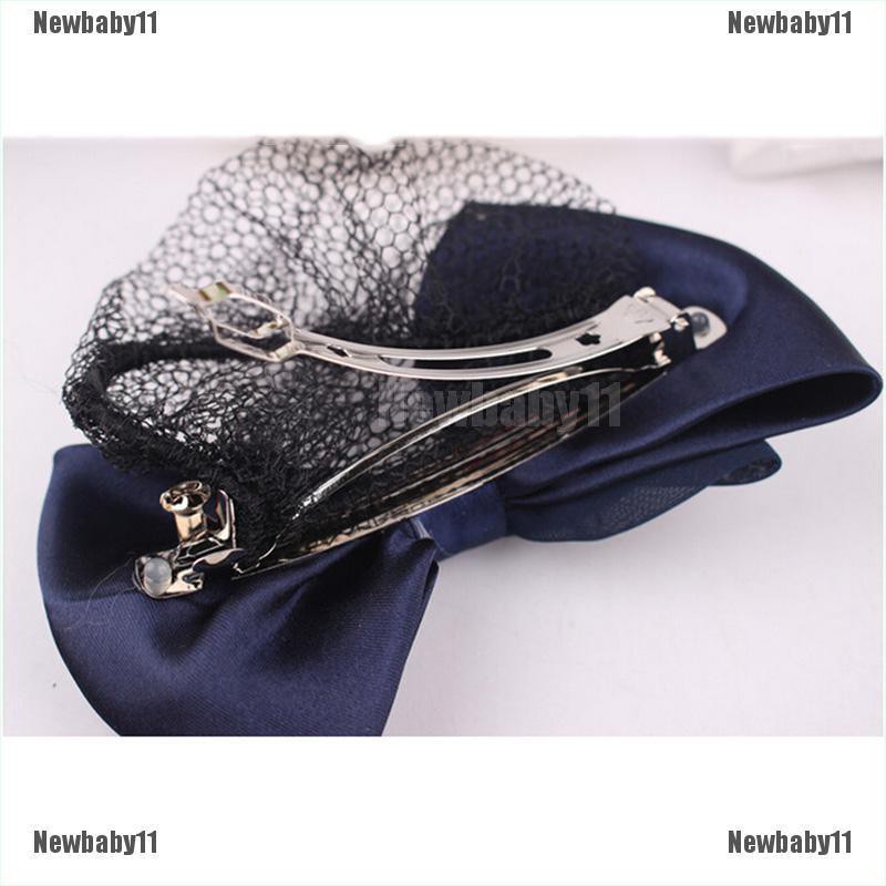 Kẹp Tóc Hình Nơ Màu Đen Phong Cách Pháp