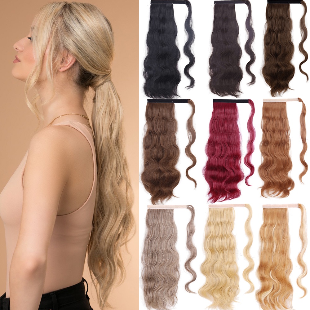 Tóc Đuôi Ngựa Giả Xoăn Dài Bằng Sợi Tổng Hợp Dành Cho Nữ