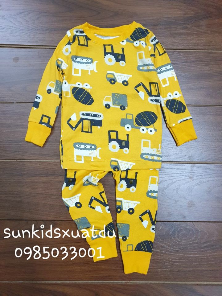 Bộ thu bé trai cần cẩu vàng