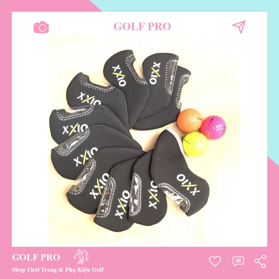 Cover gậy golf các hãng Titliest Honma Callaway Ping XXIO bọc đầu gậy sắt bảo vệ bộ gậy chống va đập trầy xước BD005