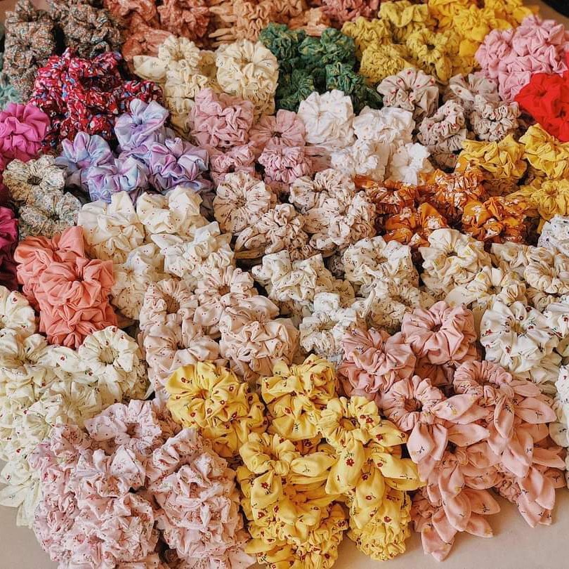 [Sỉ rẻ nhất shopee] Dây buộc tóc vải Scrunchies tự chọn mẫu