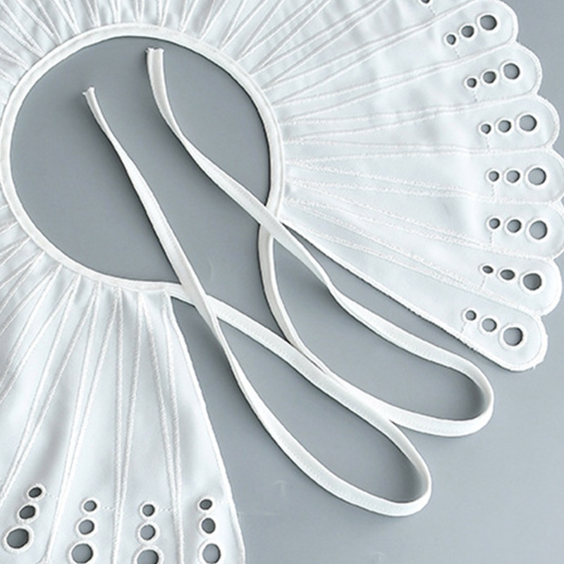 Khăn Choàng Trắng Hình Cánh Hoa / Lông Công Giả Đục Lỗ Thời Trang Cho Nữ