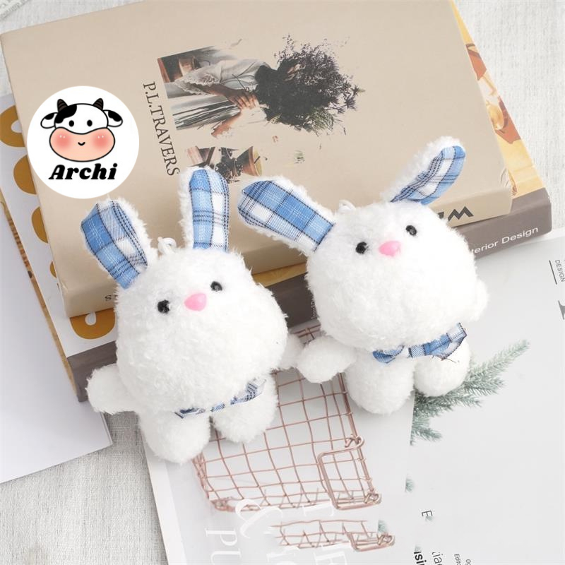 Móc khoá, móc cài balo hình thỏ tai xanh