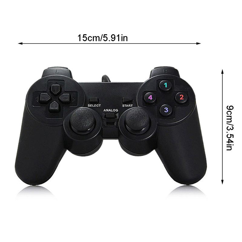 DOU USB Wired Gamepad Single/Double Vibration Game Controller for PC Computer