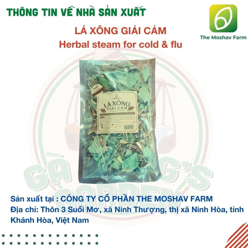 ❤️Set 4 Túi❤️Lá Xông Thảo Dược Giải Cảm Thải Độc Xông Nhà Diệt Khuẩn Tắm Bé The Moshav Farm 100% Tự Nhiên