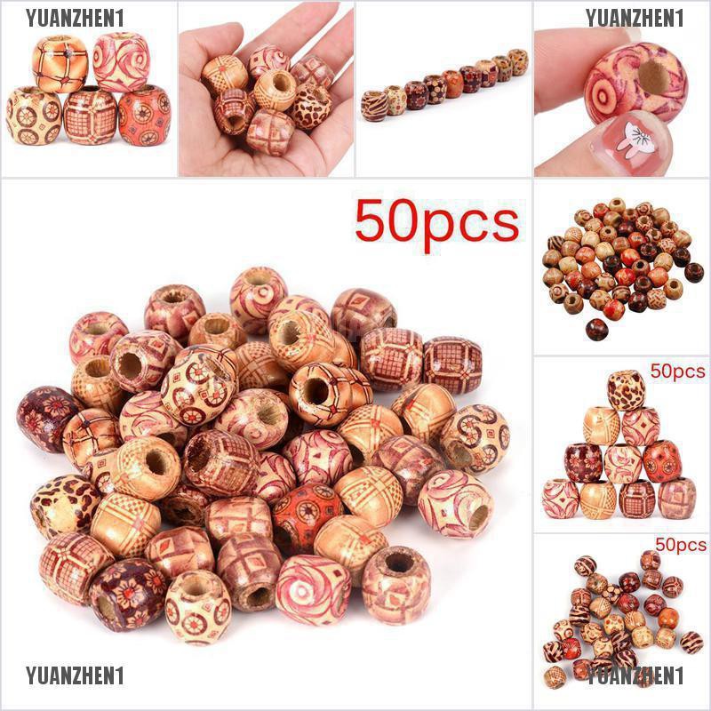 [YUANZHEN1] 50 Hạt Xỏ Tạo Kiểu Tóc Dreadlock DIY