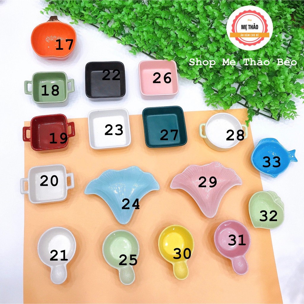 Bát sứ size 60 - 120ml cho bé ăn dặm