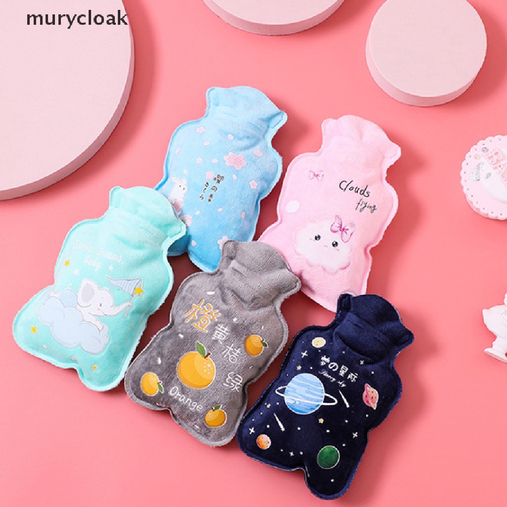 Mur# Túi Chườm Nóng Lạnh Bằng Cao Su Cỡ Lớn Họa Tiết Hoạt Hình Dễ Thương