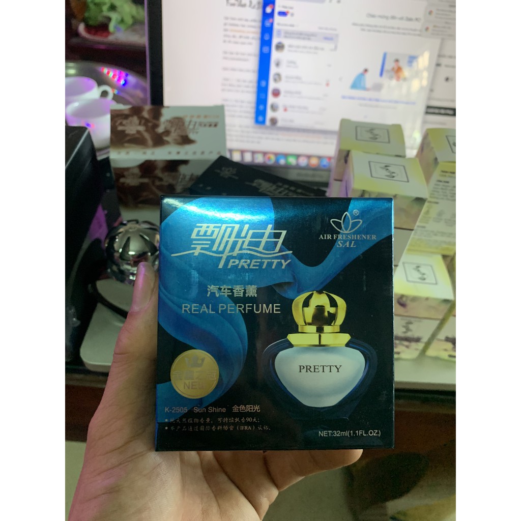 Nước Hoa Ô Tô, Xe Hơi Pretty Đặt Taplo 32Ml Chính Hãng Đủ Mùi