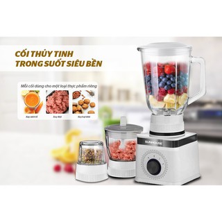 Máy xay sinh tố 3 cối sunhouse shd5582w