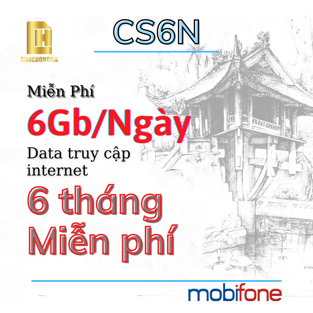 Sim mạng ❤️CS3N-CS6N❤️ sim 4g mobifone trọn gói tốc độ cao - SIMCUONGHA