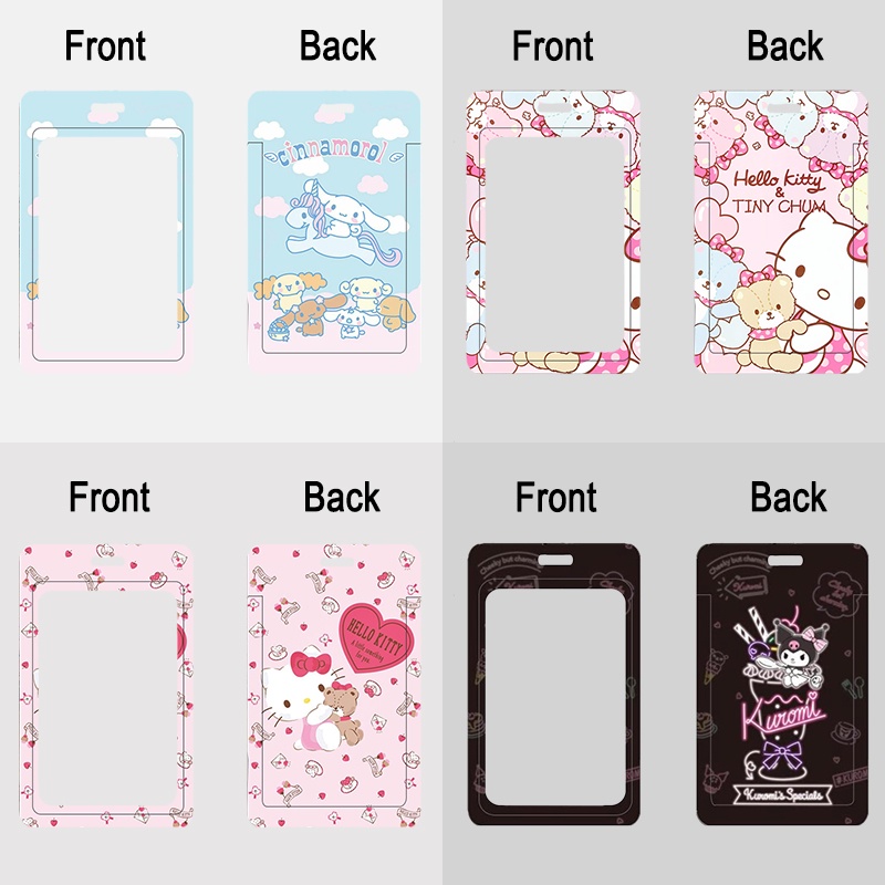 Dây Đeo Cổ 4 Kiểu Dáng hello kitty kuromi cinnamoroll Có Móc Khóa Đựng Thẻ id Bằng Nhựa