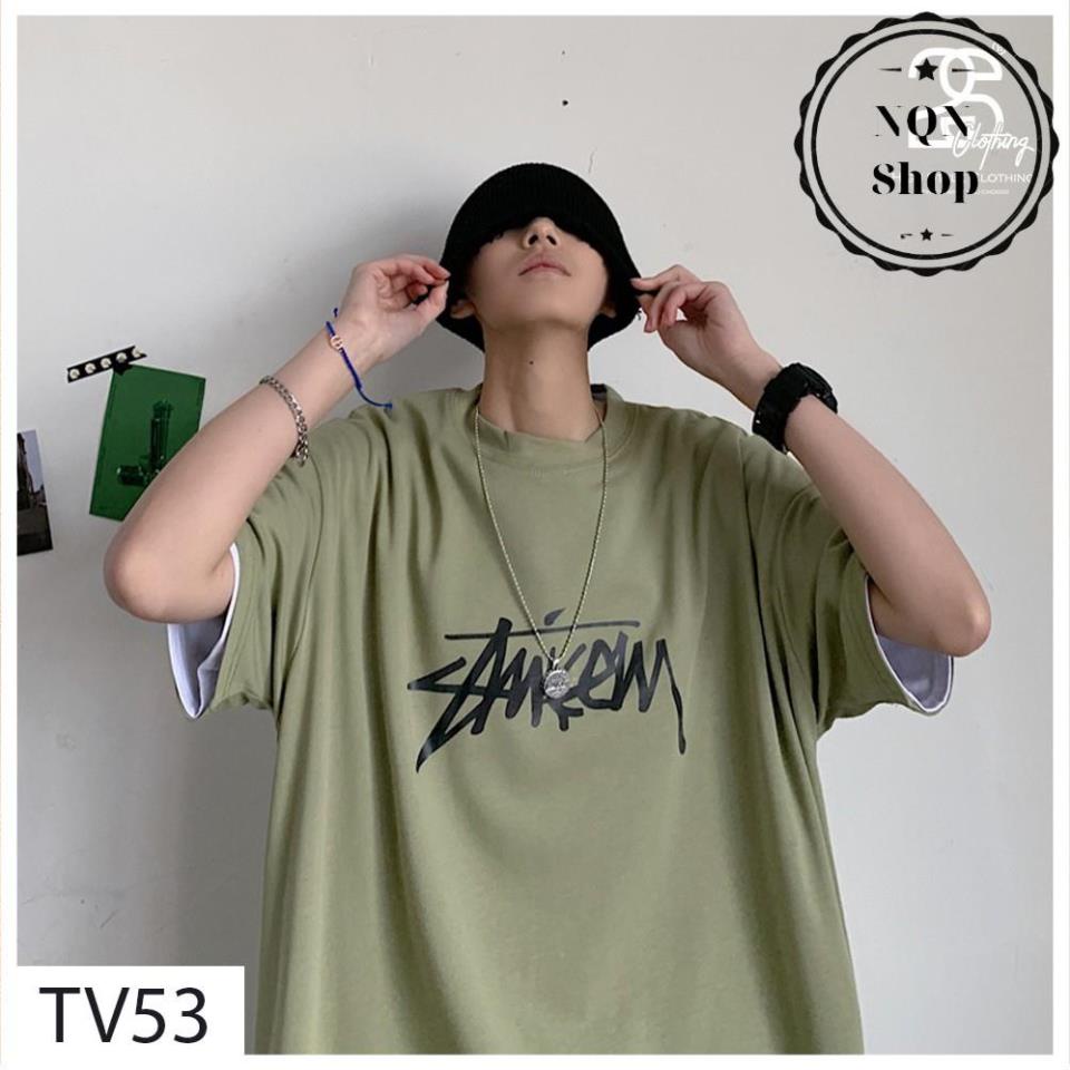 Áo Thun Form Rộng Unisex Nam Nữ Tay Lỡ NQN Shop Áo Phông StreetWear Cotton Oversize Giá Rẻ In Hình Chữ Nam Tính TV53