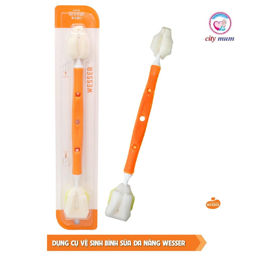 COMBO NƯỚC RỬA BÌNH SỮA WESSER LOẠI BỊCH VÀ CÂY CỌ BÌNH