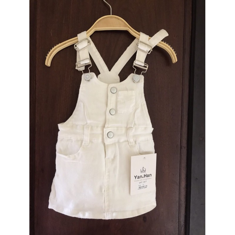 Yếm bò màu trắng bé gái size 6-10 kg