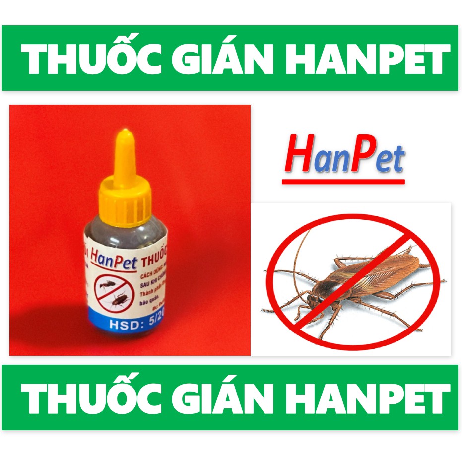 Hanpet.GV- (Lọ 10ml ) Trừ gián - dạng dung dịch diệt gián sinh học hoàn toàn không độc hại