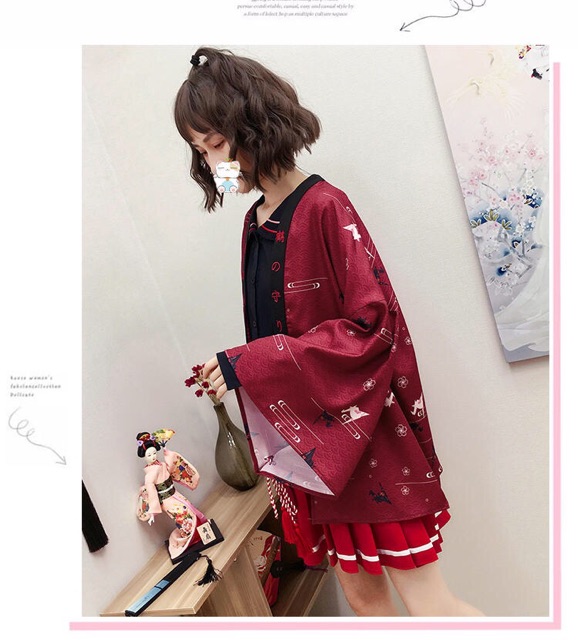 [Order] YAS0517-Áo haori Nhật Bản in hạc giấy | BigBuy360 - bigbuy360.vn