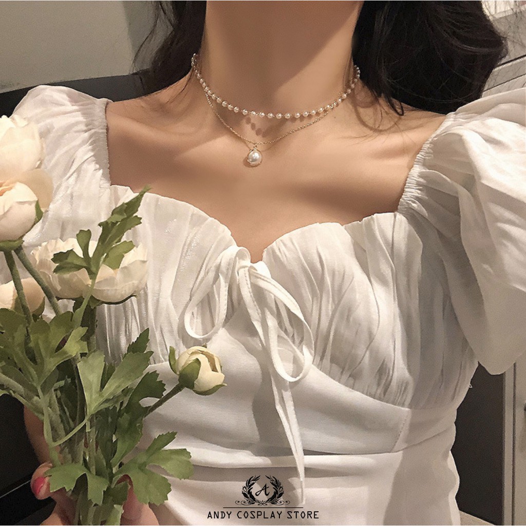 [CÓ SẴN] Vòng cổ pearl vintage retro girl