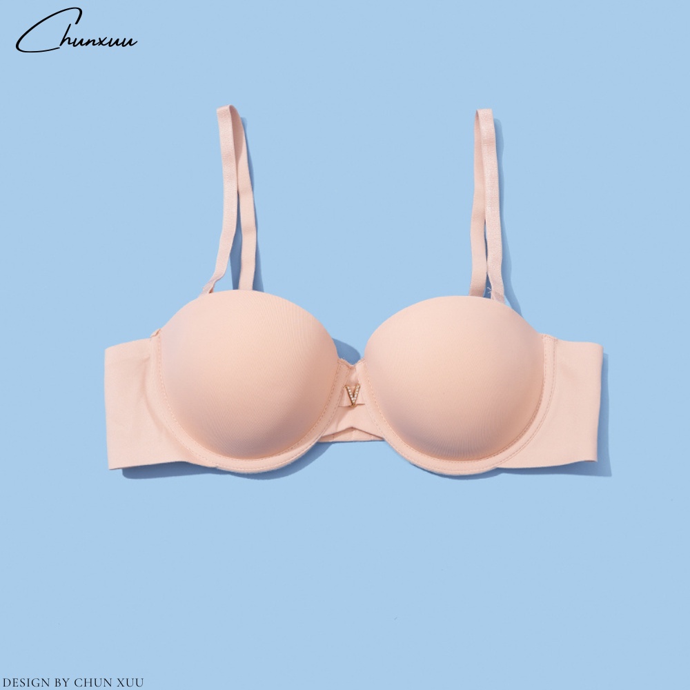 Áo lót nữ cúp ngực vải đúc su mềm mại đệm dày có gọng siêu nâng đẩy ngực ChunXuu- AV52