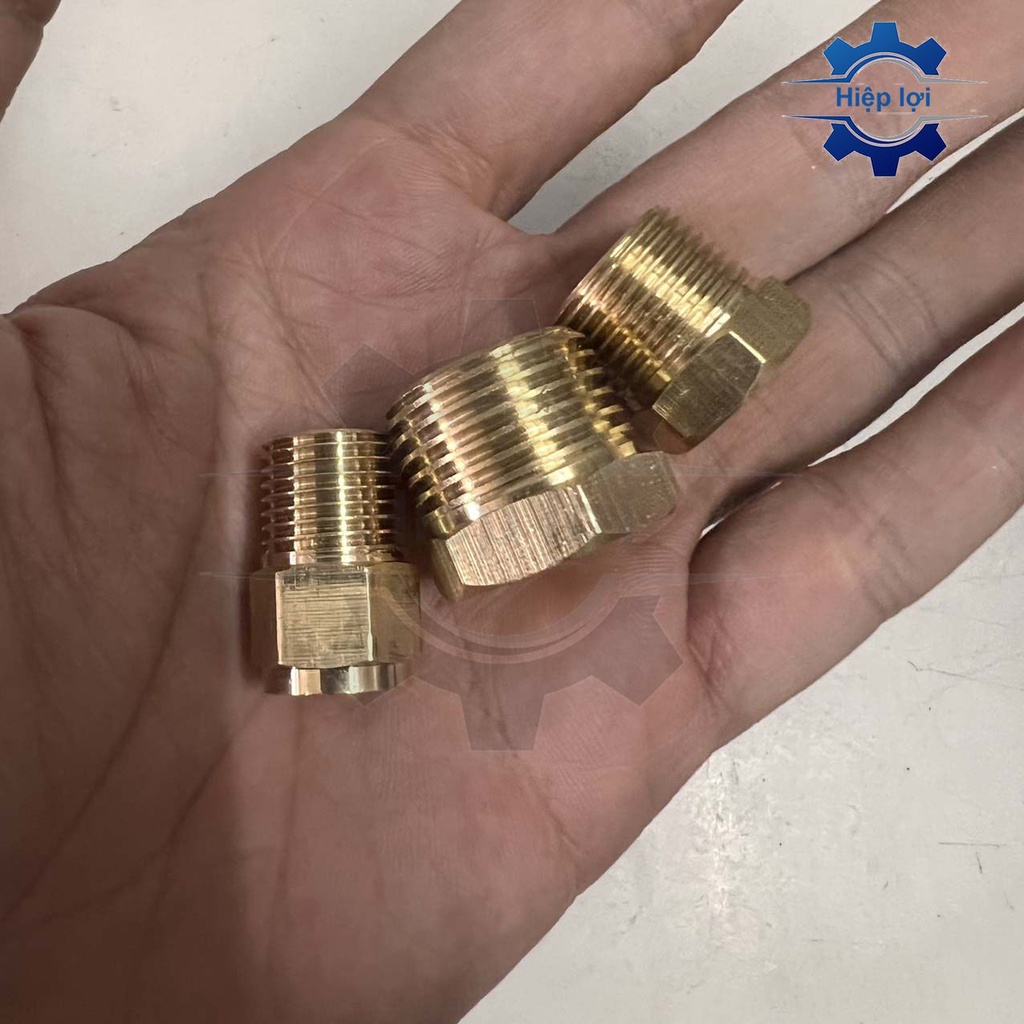 Nối ren đồng rơ le áp suất - số 4  - cà rá thau nối rơ le áp suất