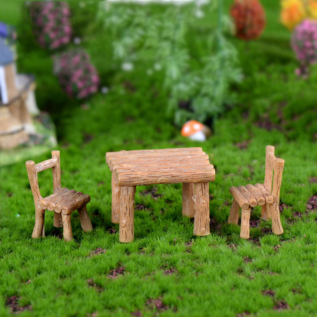 3 Mô hình bàn ghế/ Cầu thang mini trang trí sân vườn (có bán lẻ)
