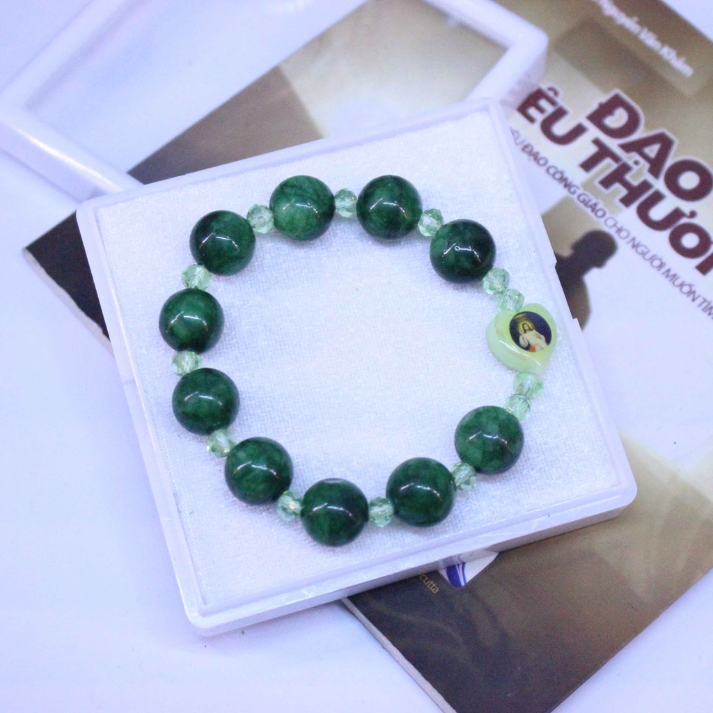 Vòng Tay Chuỗi Lòng Thương Xót Đá 12Ly