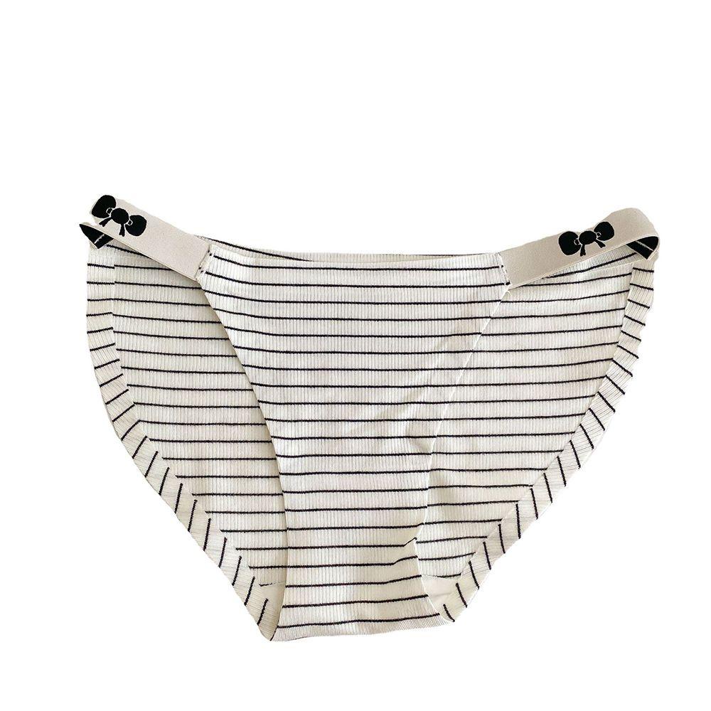 SOMEDAYZL Quần Lót Lưng Thấp Hoạ Tiết Kẻ Sọc Thiết Kế Thoáng Mát Cho Phái Nữ