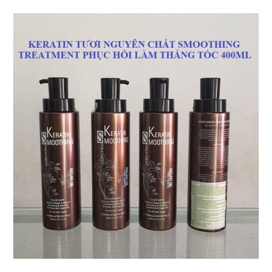 KERATIN NGUYÊN CHẤT SMOOTHING TREAMENT PHỤC HỒI LÀM THẲNG TÓC NÁT 400ML