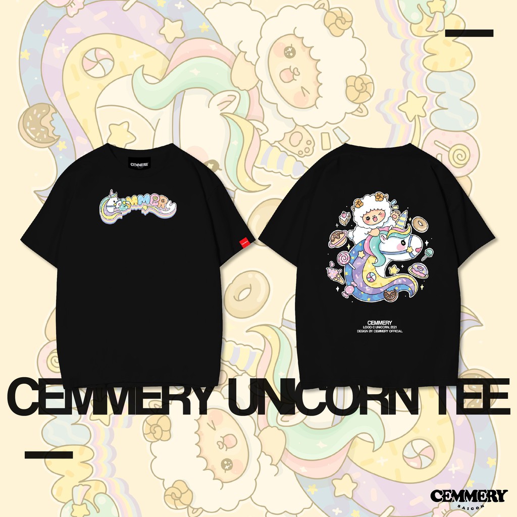 [Mã 2611THTRANG100K hoàn 10% xu đơn 99K] Áo thun CEMMERY " UNICORN TEE "