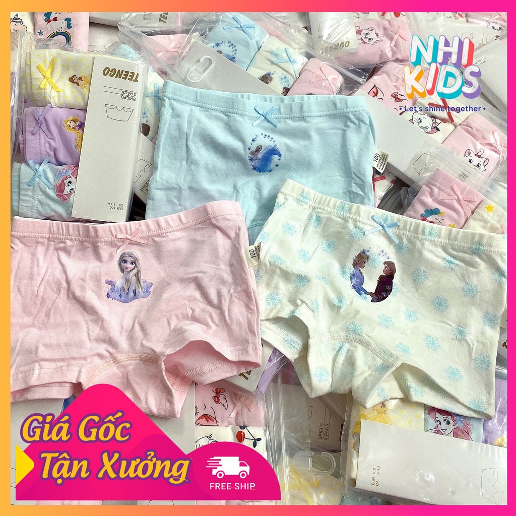 Set 3 quần chíp cho bé gái từ 8 đến 35kg - Nhi Kids