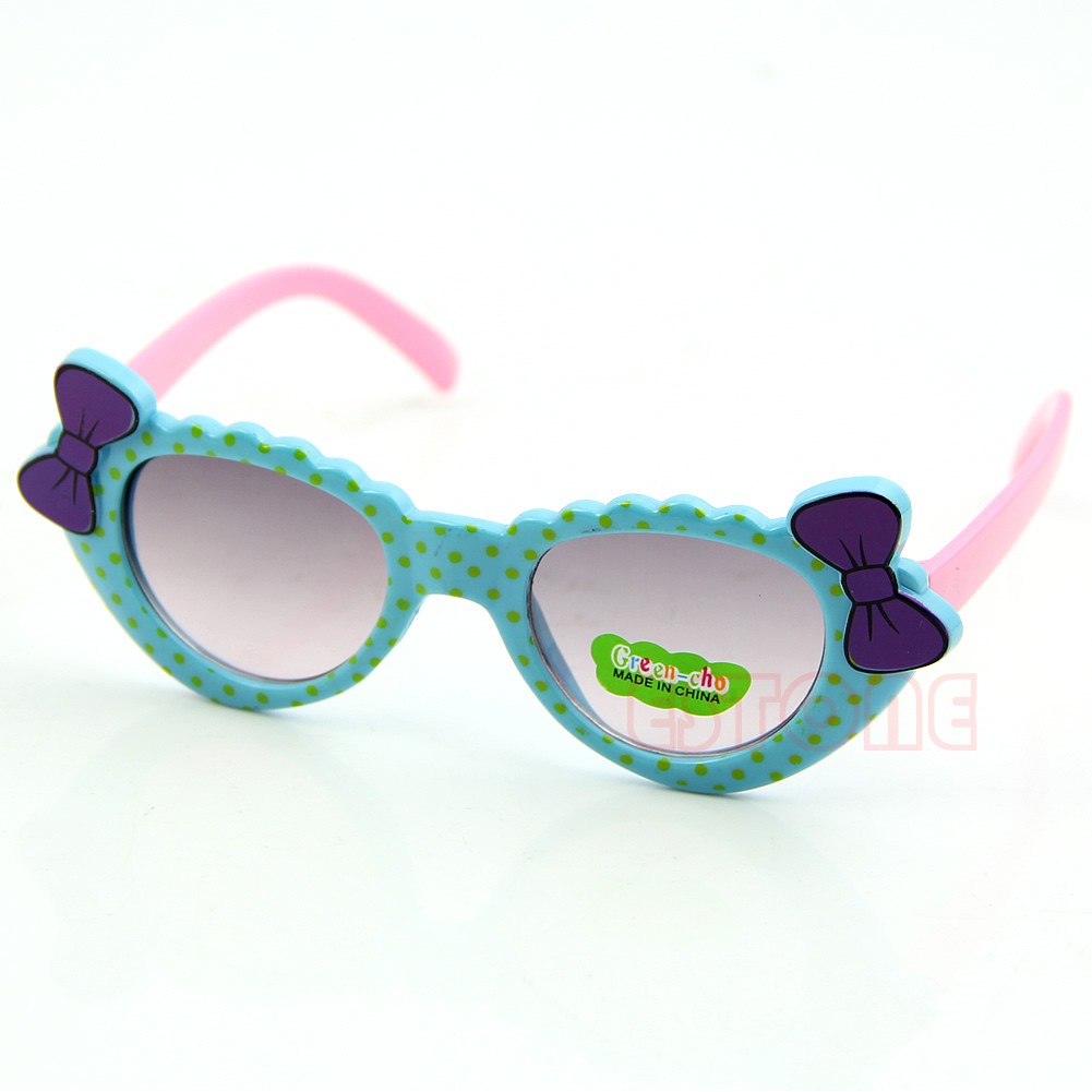 Lovely Bébé Garçons Filles Lunettes De Soleil Pour Enfants Verre Noeud UV 400