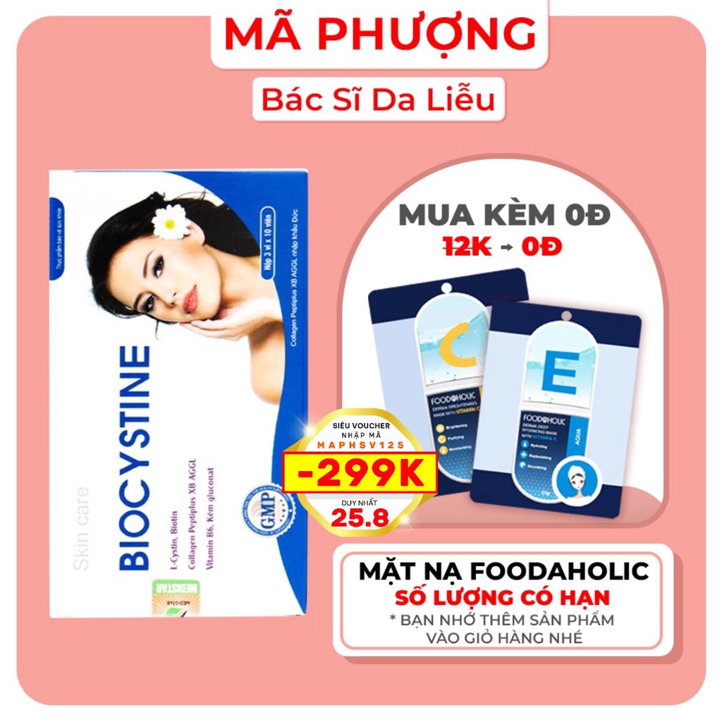 BIOCYSTINE HỖ TRỢ GIẢM MỤN ĐẸP DA TÓC