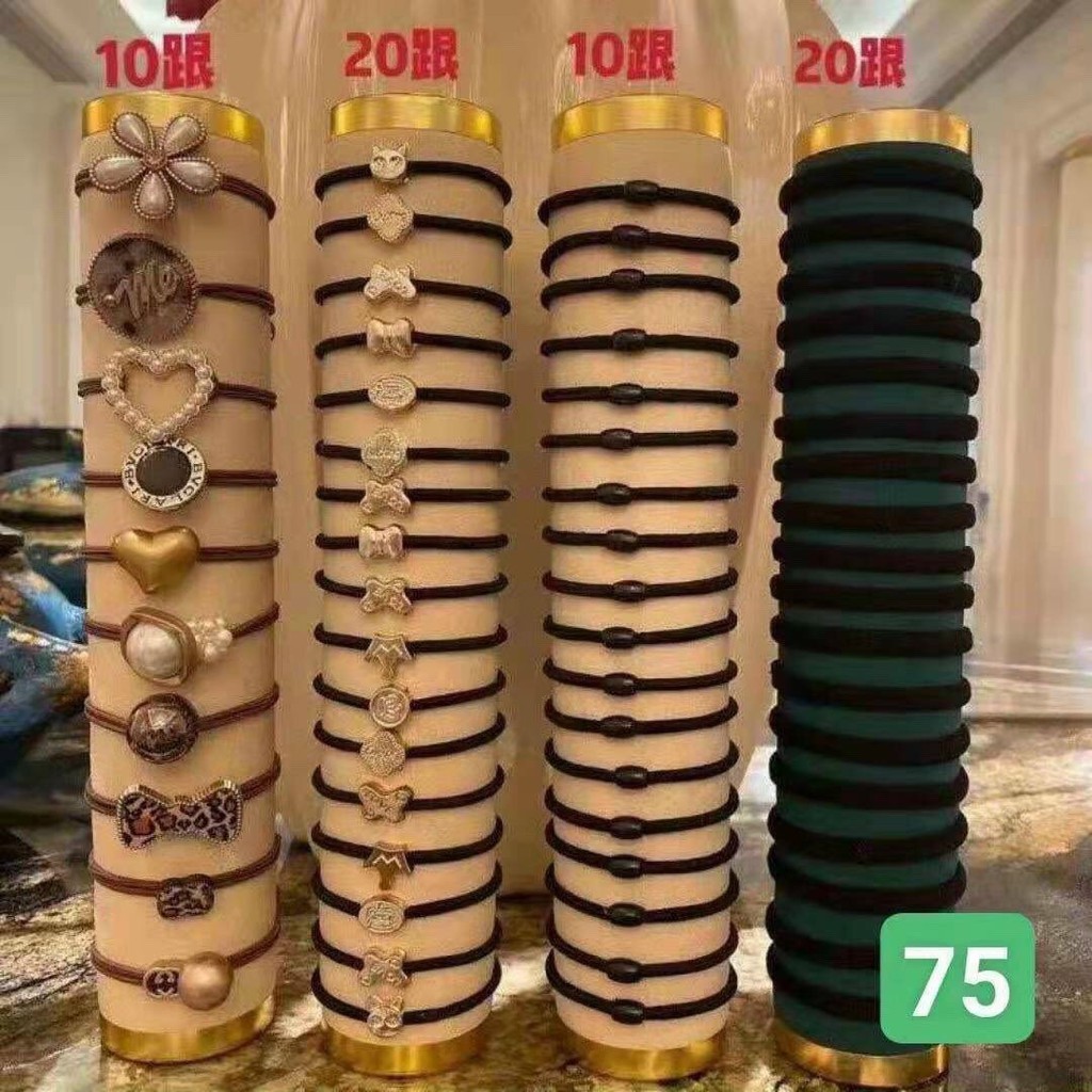 Combo 10 chun buộc tóc, dây buộc tóc nhiều hình mẫu khác nhau xinh xắn siêu hot 2021