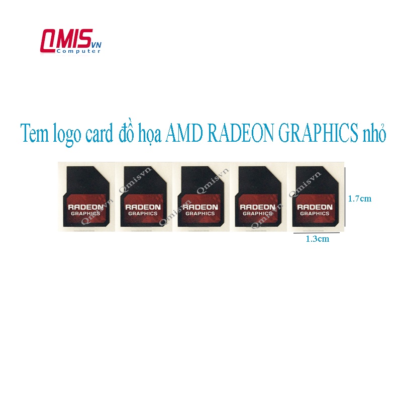 1 CÁI TEM LOGO AMD Radeon Graphics Nvidia Geforce, tem dán logo card đồ họa RTX GTX iRISxe AMD RYZEN RADEON - STICKER