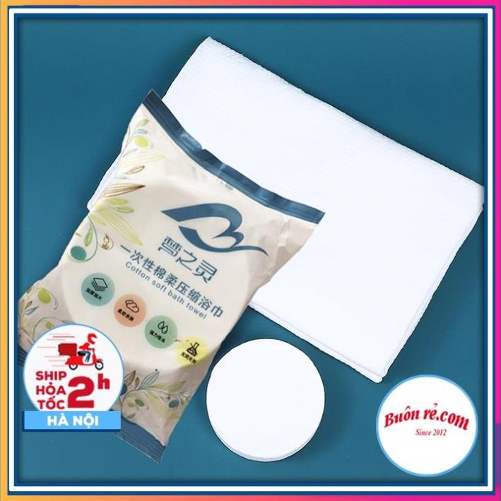 Khăn Tắm Viên Nén Du Lịch Cotton (70x140cm) - Khăn tắm nén cotton dùng 1 lần tiện lợi 01597