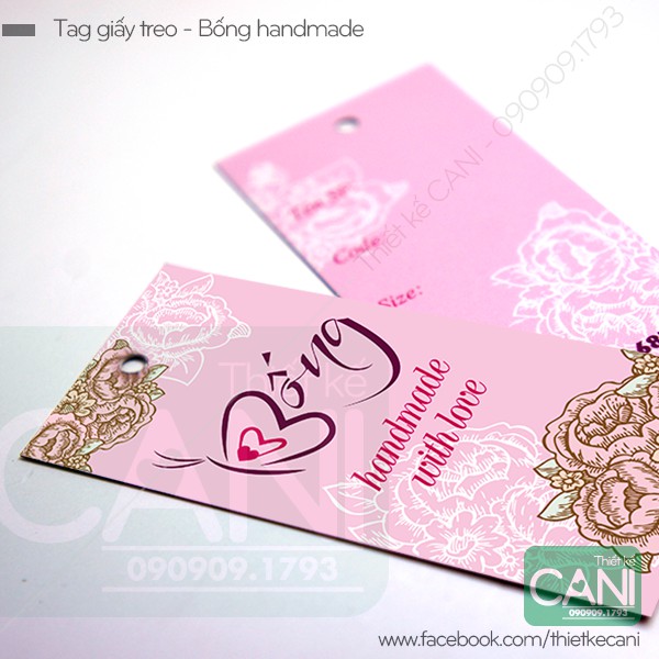 1000c In theo yêu cầu Tag giấy que dài 2.5 x 8.5cm - Tem Nhãn giấy treo quần áo