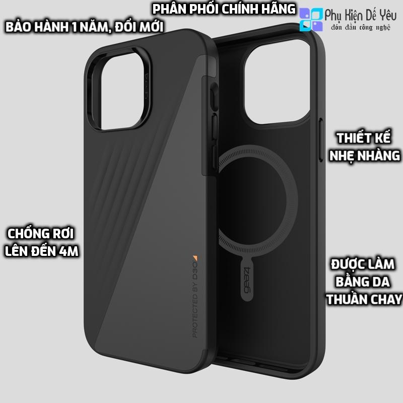 Ốp Gear4 Brooklyn Snap cho iPhone 13 PRO MAX/ 13 PRO/ 13 (MagSafe) [CHÍNH HÃNG PHÂN PHỐI VN, BẢO HÀNH 12 THÁNG]