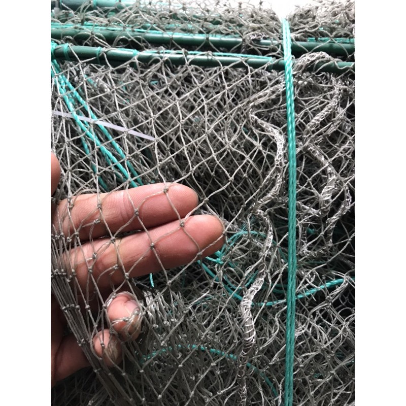 Lú dây, Lú bát quái 12 cửa ngục bắt tôm cá dài 5m( 18 khung 30x50) mắt lưới dầy 1p5, 2p5,3p(Then 0,7cm - 1,2cm - 1,5cm)
