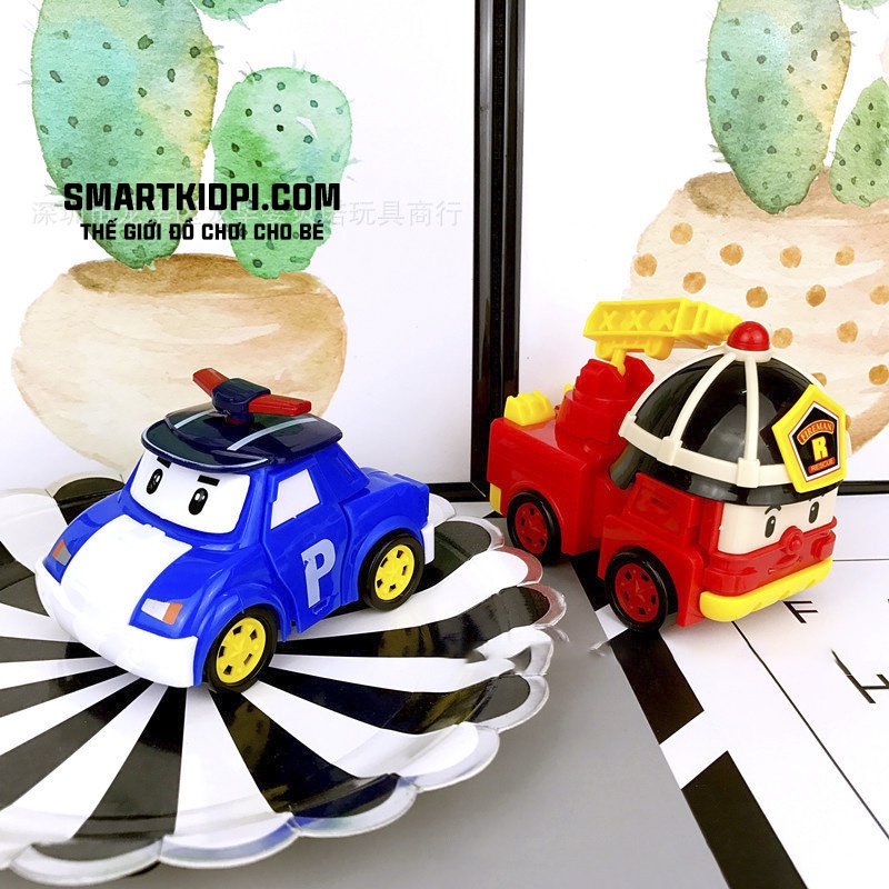 [HÀNG LOẠI 1] Ảnh Thật Bộ 6 Xe Robocar Poli biến hình