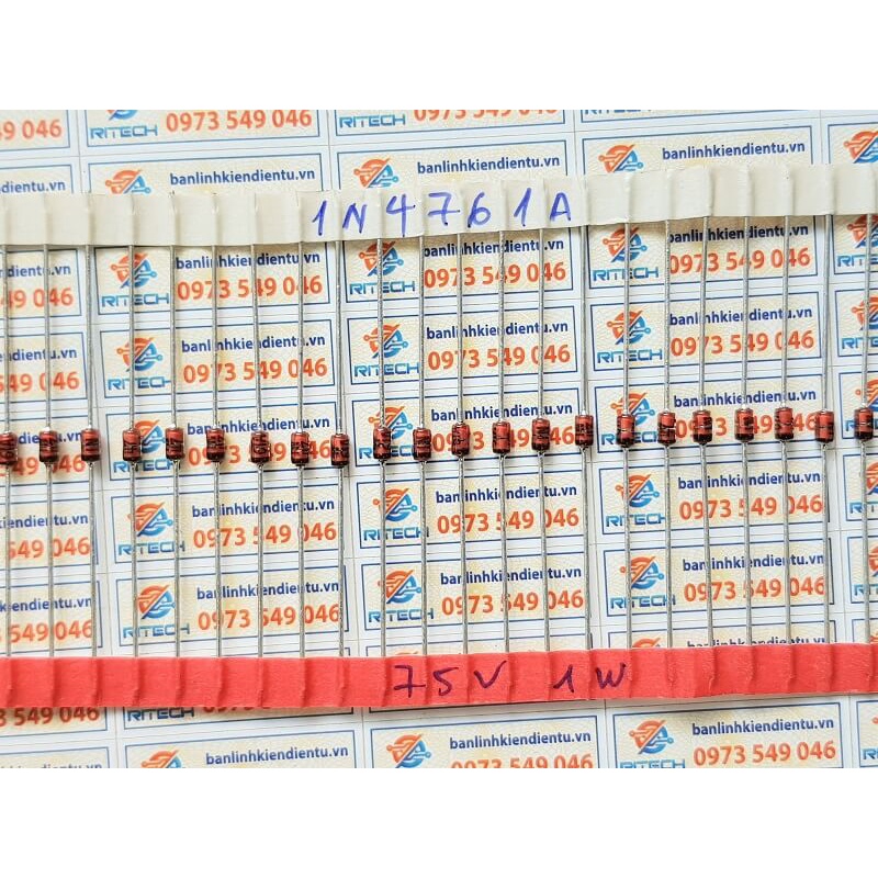 [combo 10 chiếc ] ZM4761A, 1N4761A Diode zenner 75V DO-41