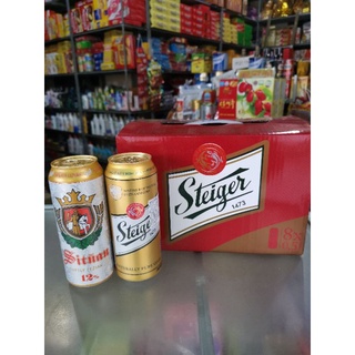(Xách 8 lon) Bia Tiệp Steiger lon 500ml