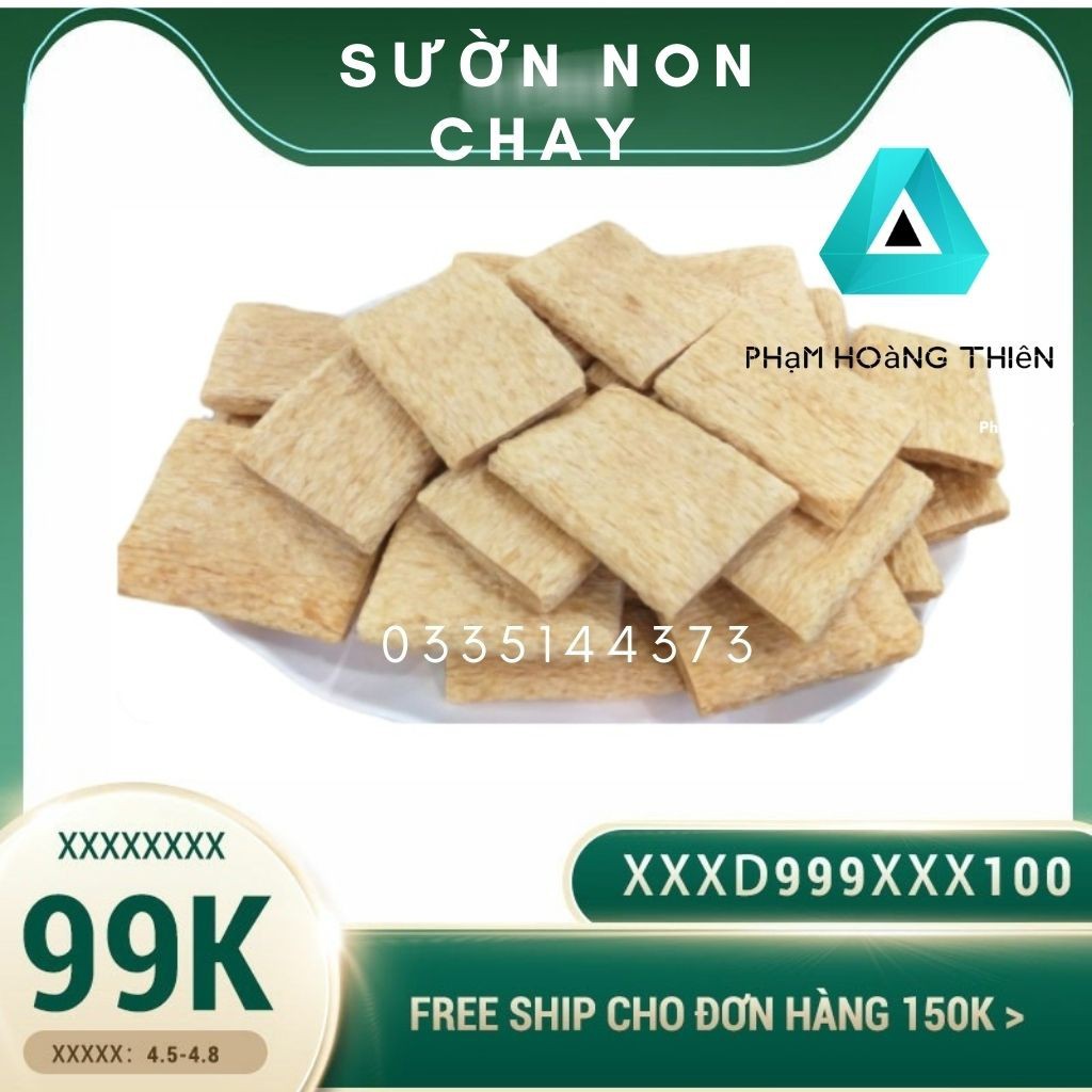 Sườn non chay SFI,  Thịt Chay, Thực Phẩm Chay Dinh Dưỡng, Thuần Chay Healthy, Đồ Ăn Chay 1KG