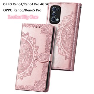 Ốp lưng điện thoại dạng ví da PU lật dành cho OPPO Reno4 Pro 4G 5G Reno5 Reno 5 Pro Casing