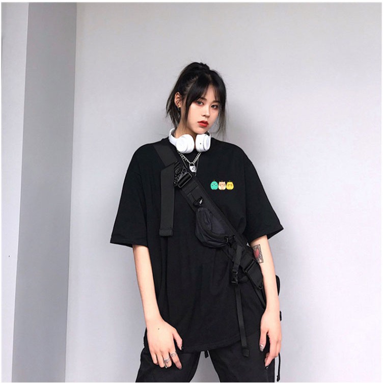 FREESHIP EXTRA Áo Thun unisex tay lỡ form rộng dáng Nam Nữ 3 em gấu béo So Cute - áo phông mùa hè đơn giản dễ phối