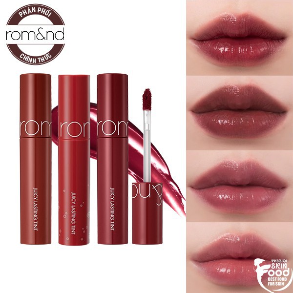 Son bóng Romand Juicy Lasting Tint Juice Lasting Tint màu 18, 19, 20, 21, 06